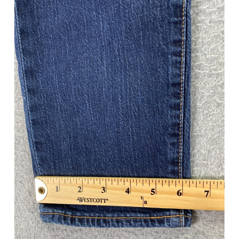 Levi's 502 Men's Jeans Size 30x34 Premium Big E Stretch Blue Denim Dark Wash - Picture 9 of 14